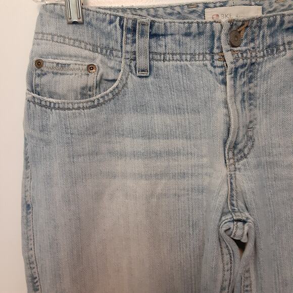 BKE Buckle Denim Jeans Harbor Capri Regular Size 30 Distressed Blue - Picture 2 of 14